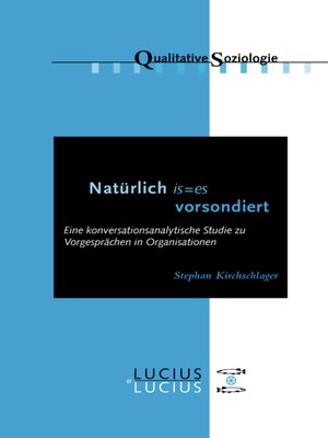 cover image of 'Natürlich is=es vorsondiert'